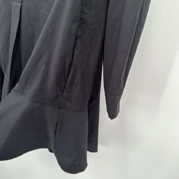 Tuckernuck Women's Black Callahan Shirt Dress Ruffle Hem Swing Style sz S NWOT - Picture 3 of 7